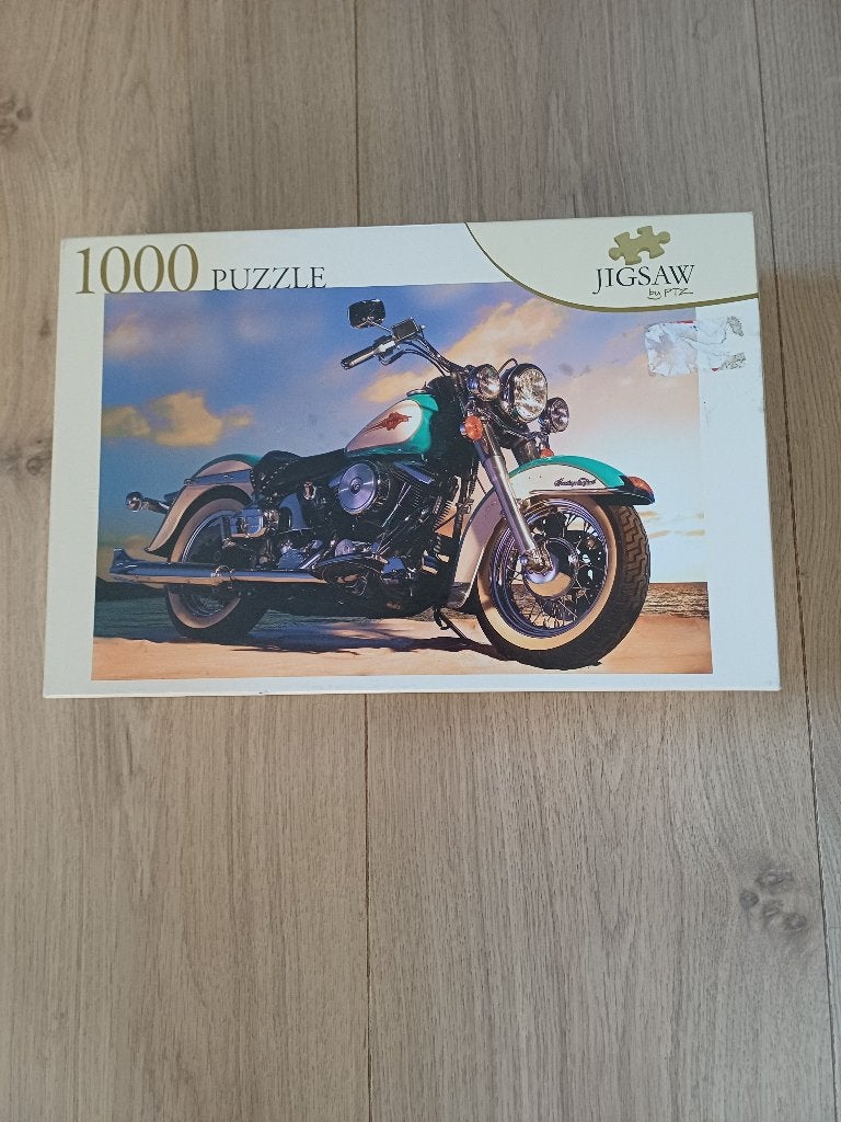 Puzzel Puzzel Harley Davidson 1000 st, Ophalen of Verzenden, 500 t/m 1500 stukjes, Zo goed als nieuw, Legpuzzel