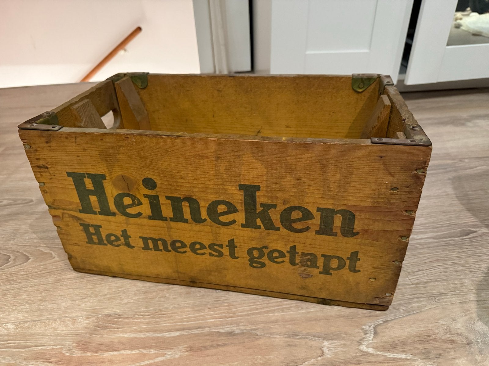 Vintage Heineken Bier Krat - Houten Kist, Ophalen, Gebruikt, Overige typen, Heineken