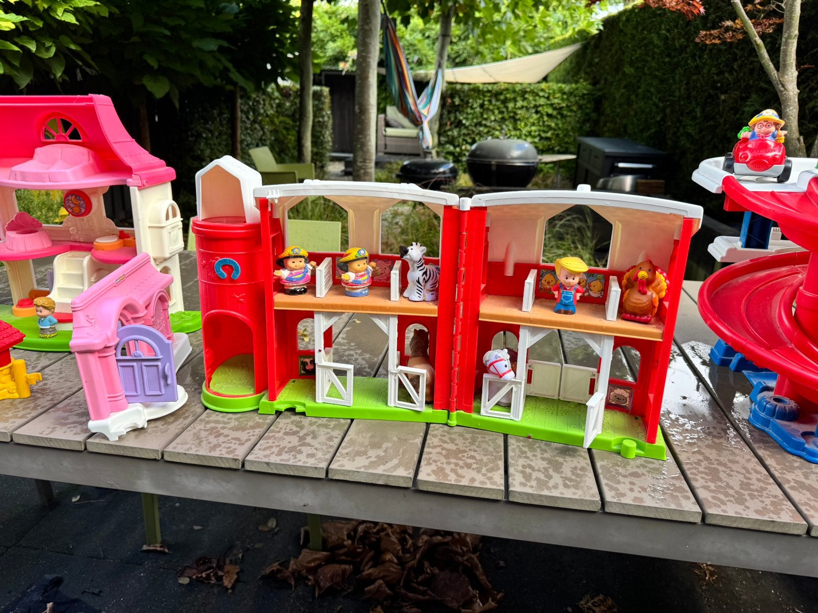 Fisher-Price Little People – boerderij, garage, huis, bus, Kinderen en Baby's, Ophalen, Gebruikt, Speelset