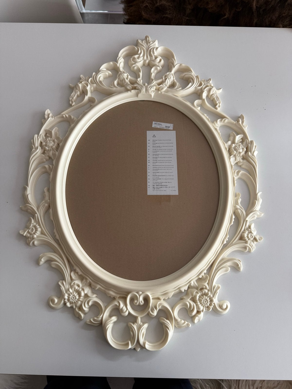 IKEA FOTO LIJST - Barok stijl - OVALE, Ophalen, Kunststof, Zo goed als nieuw, Fotolijst