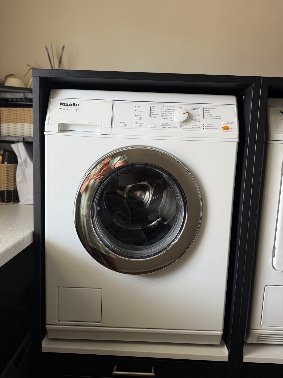 Miele wasmachine W 3121 PrimaVera + Miele droger T 8803 C, Witgoed en Apparatuur, Wasmachines, Ophalen, Zo goed als nieuw, Voorlader