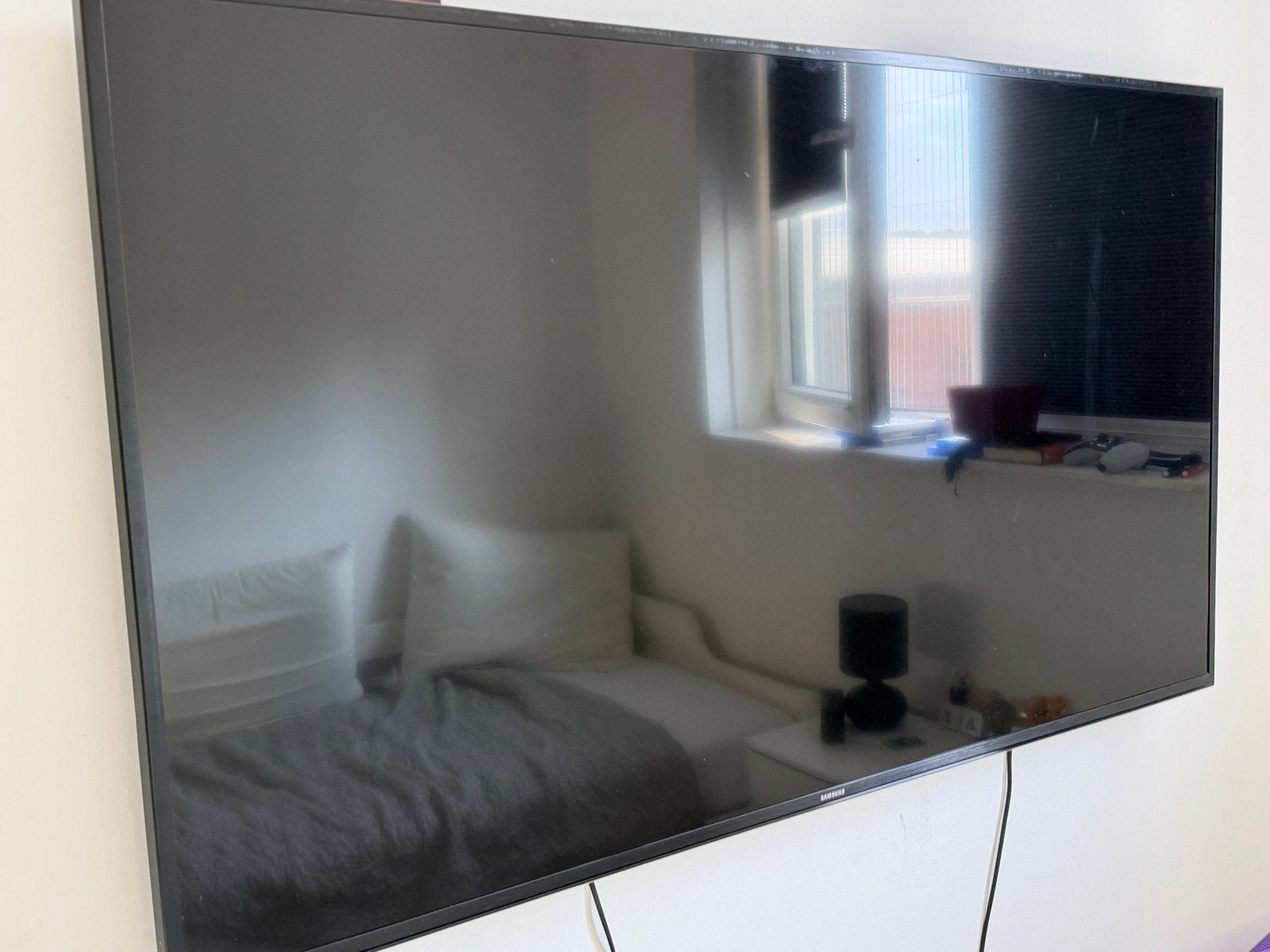 Samsung TV smart met blauw beeld -  hij werkt goed 55 inch, Ophalen, 50 Hz, Samsung, 100 cm of meer