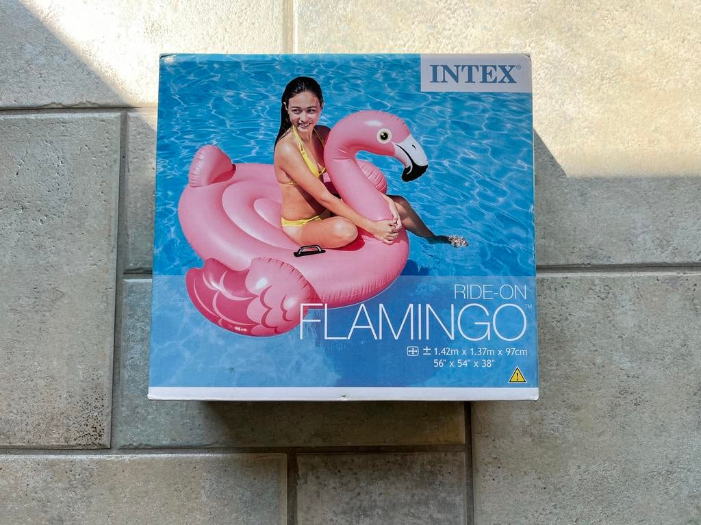 Opblaasfiguur zwembad | Intex | Flamingo (142 x 137 cm), Ophalen of Verzenden, Zo goed als nieuw
