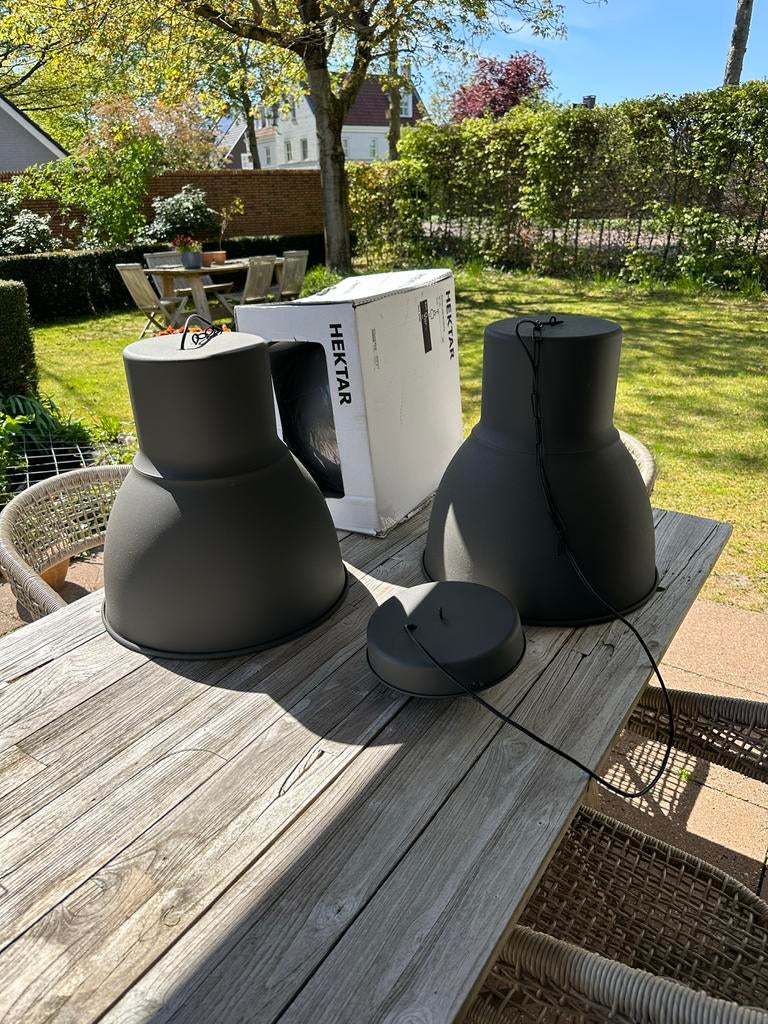 3x IKEA HEKTAR lampen: 1x nieuw, 2x gebruikt, Ophalen, Gebruikt, Metaal, Minder dan 50 cm