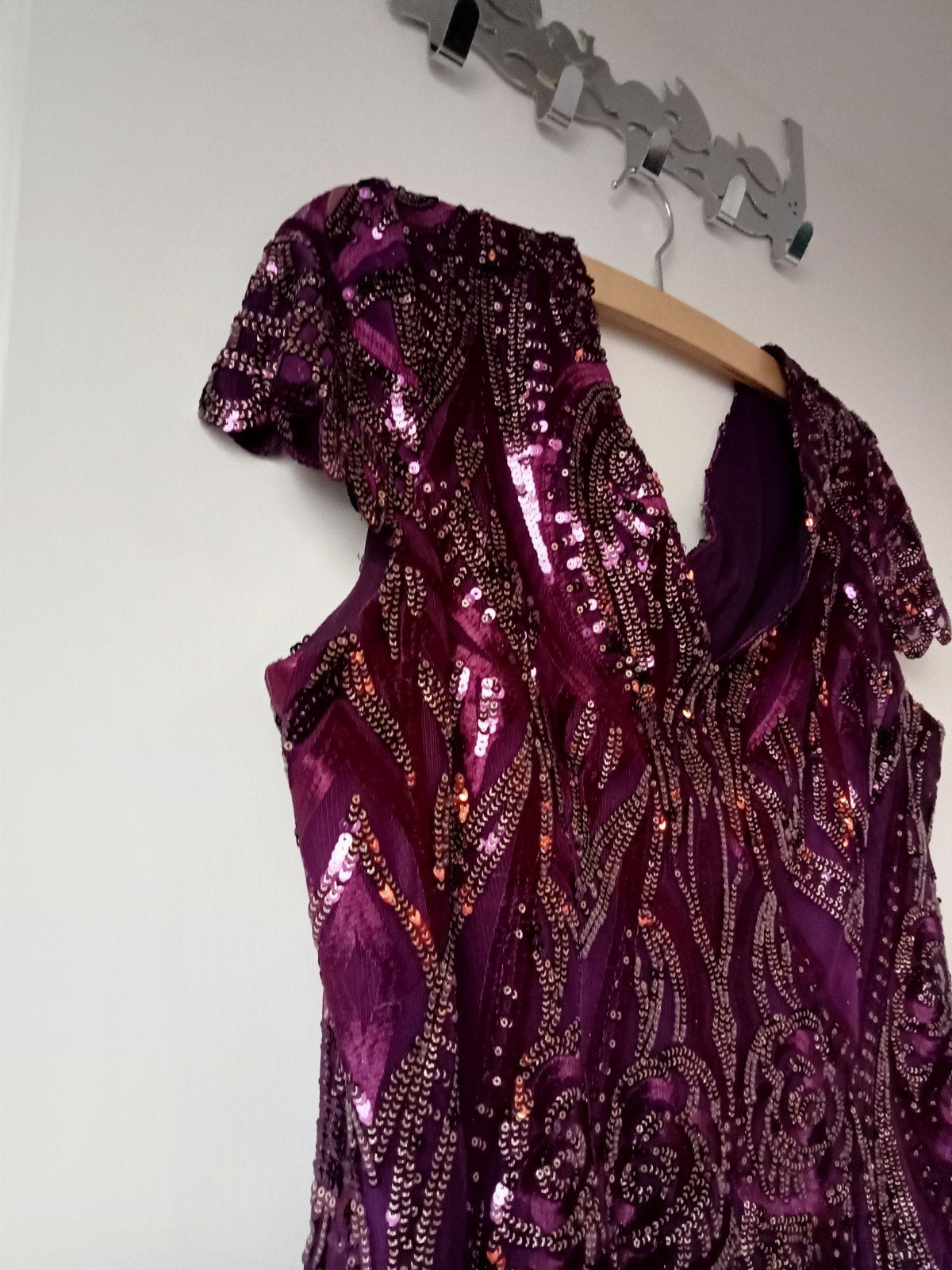 Prachtige paarse avondjurk met pailletten,, Kleding | Dames, Galajurk, Vesia, Paars, Maat 42/44 (L)