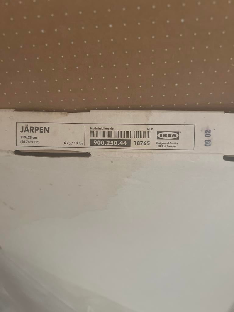 IKEA JÄRPEN plank 119x28 cm - Nieuw in verpakking, Ophalen of Verzenden, Zo goed als nieuw