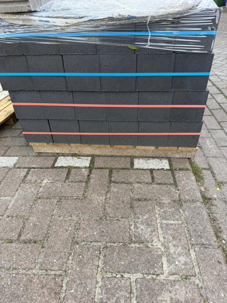 48x Tuinvisie Antraciet Blok 15x15x60 cm NIEUW pallet, Ophalen, Overige typen, Nieuw, Minder dan 5 m²