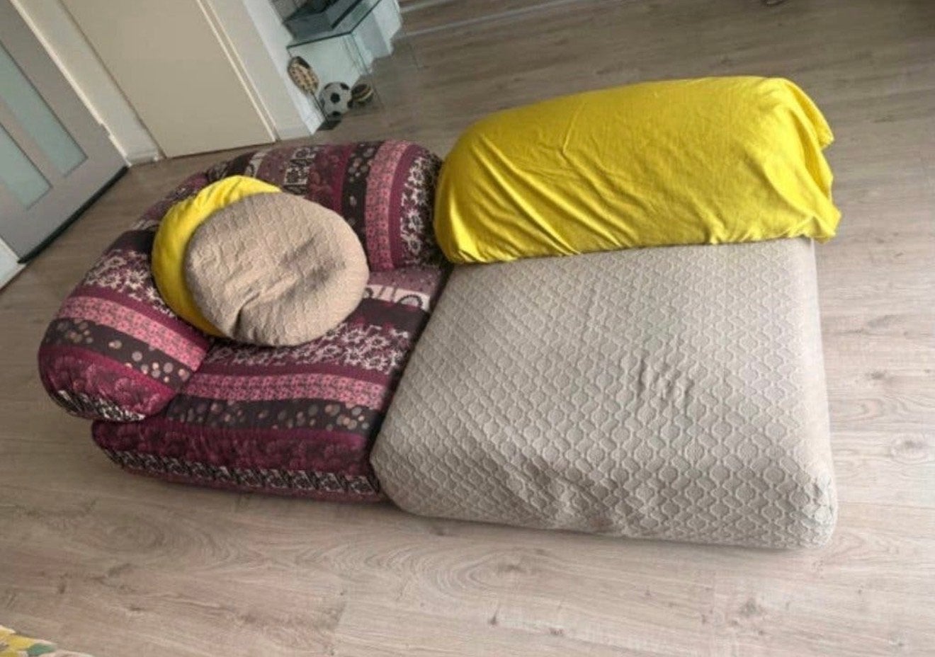 Roche Bobois Mah Jong bank - Kleurrijk en modulair, 250 tot 300 cm, Gebruikt, Ophalen of Verzenden, Vierpersoons of meer
