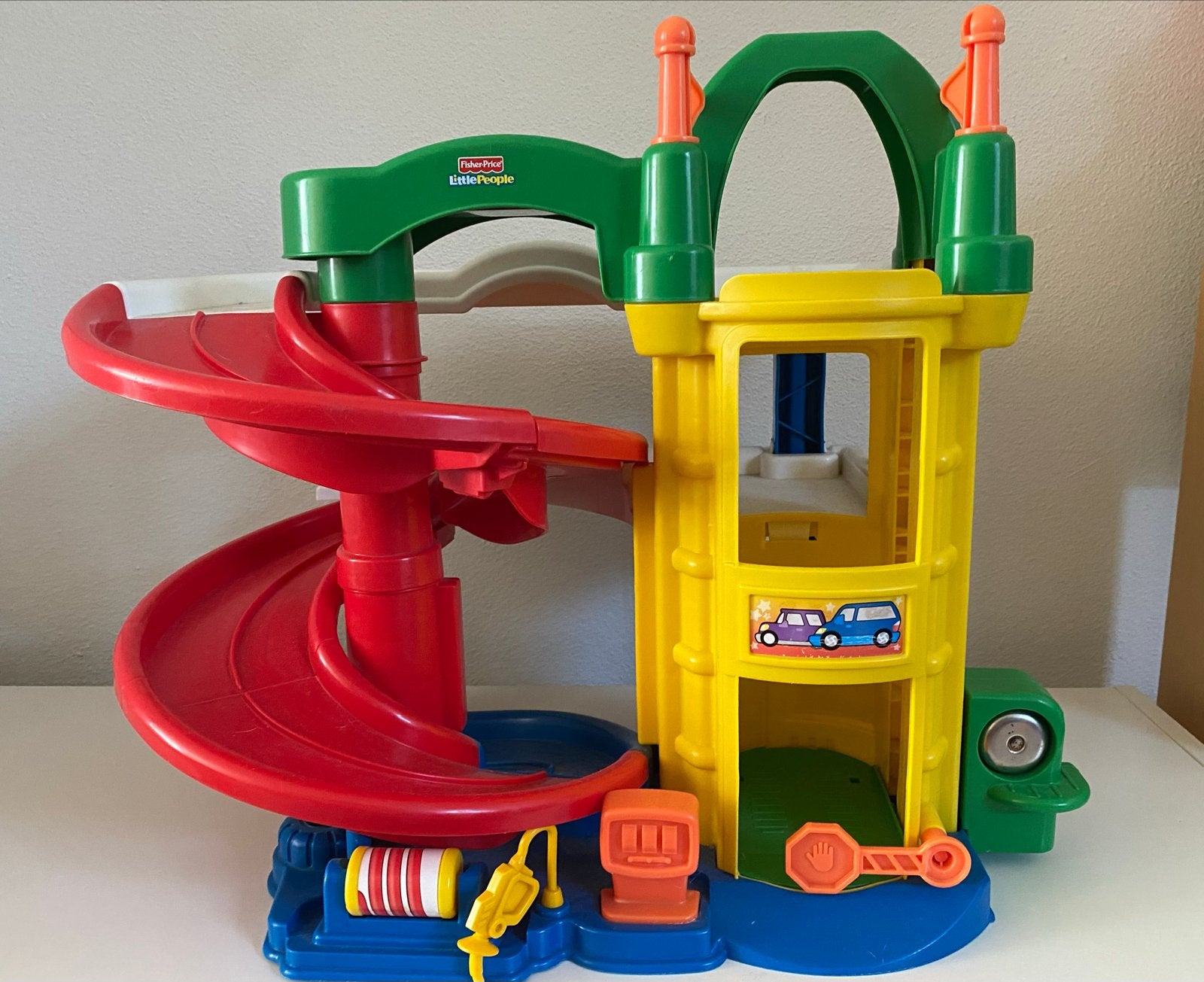 Fisher-Price Little People speelgoed garage (zonder auto's), Kinderen en Baby's, Speelgoed | Fisher-Price, Ophalen, Gebruikt, Speelset