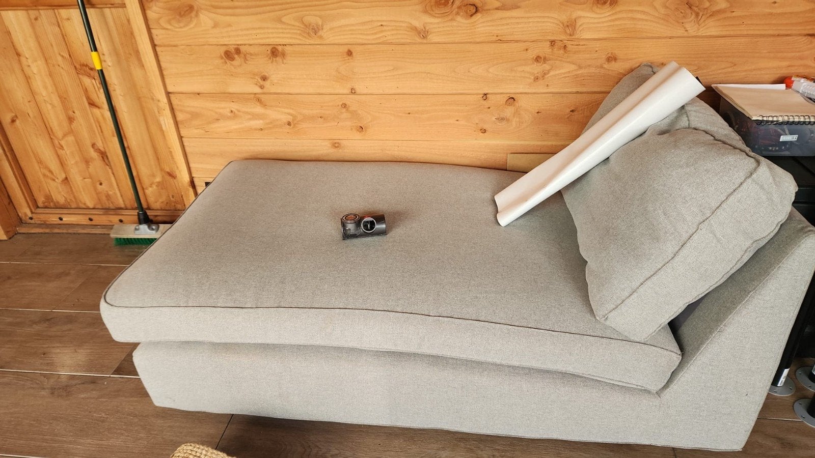IKEA KIVIK Chaise longue grijs zonder armleuning, Huis en Inrichting, Ophalen, Gebruikt, Eenpersoons, Minder dan 150 cm