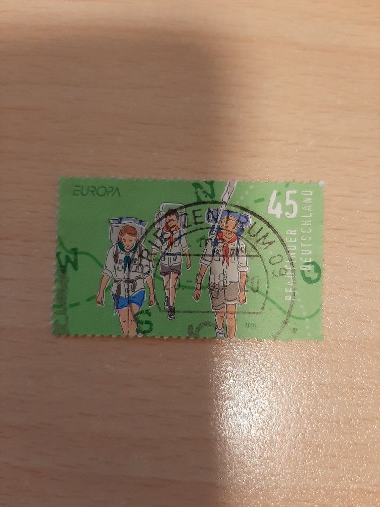 Duitsland Europazegel wandelaars, Verzenden, BRD, Gestempeld