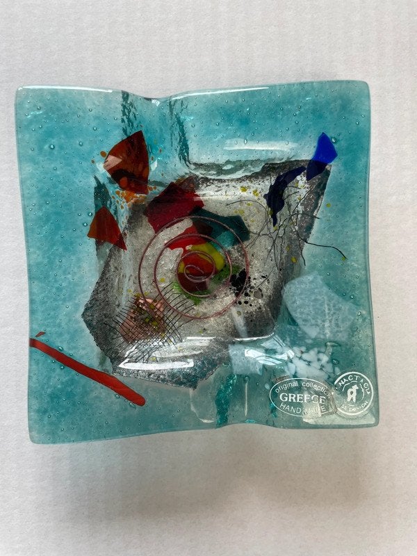 Anactacia Glass Design asbak murano jaren 70 retro Griekenla, Ophalen of Verzenden