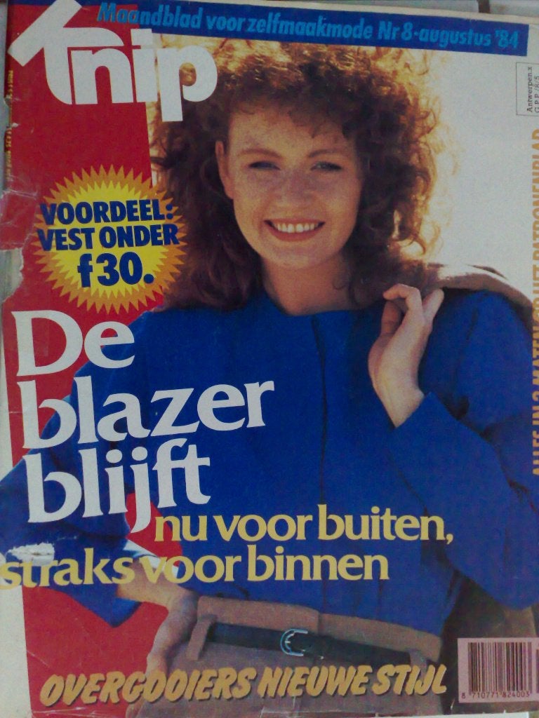 8 x Knipmode kledingpatronen uit 1984 & 1985 & 1986, Verzenden, Gebruikt, Vrouw, Knipmode