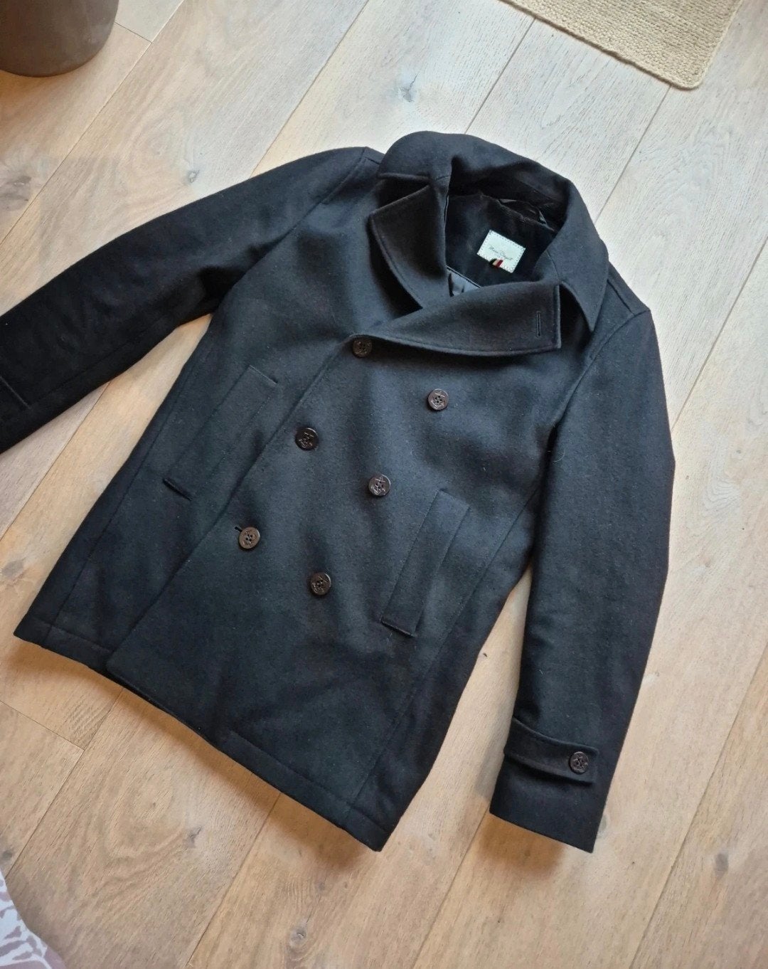 Elegante Mario Brigatti wollen jas - Valt als M, Ophalen of Verzenden, Zo goed als nieuw, Maat 48/50 (M), Zwart