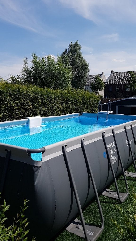 Complete zwembadset met warmtepomp, filter, watertester, etc, Gebruikt, 200 tot 300 cm, Rechthoekig, Ophalen