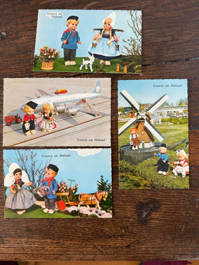 4 Vintage 'Groeten uit Holland' Ansichtkaarten - Bovina Popp, Ophalen of Verzenden, 1960 tot 1980, Ongelopen