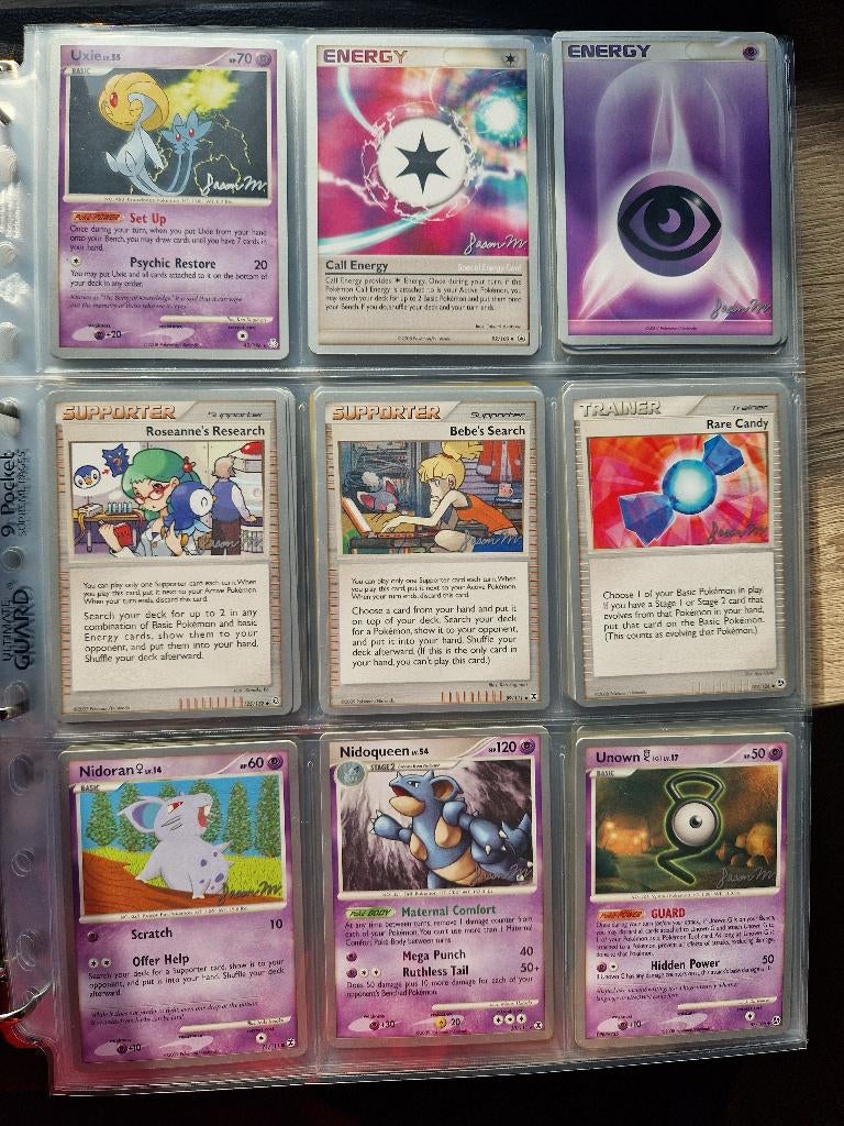 Pokemon world chamionship 2009 kaarten - jason, Ophalen, Zo goed als nieuw, Meerdere kaarten, Foil