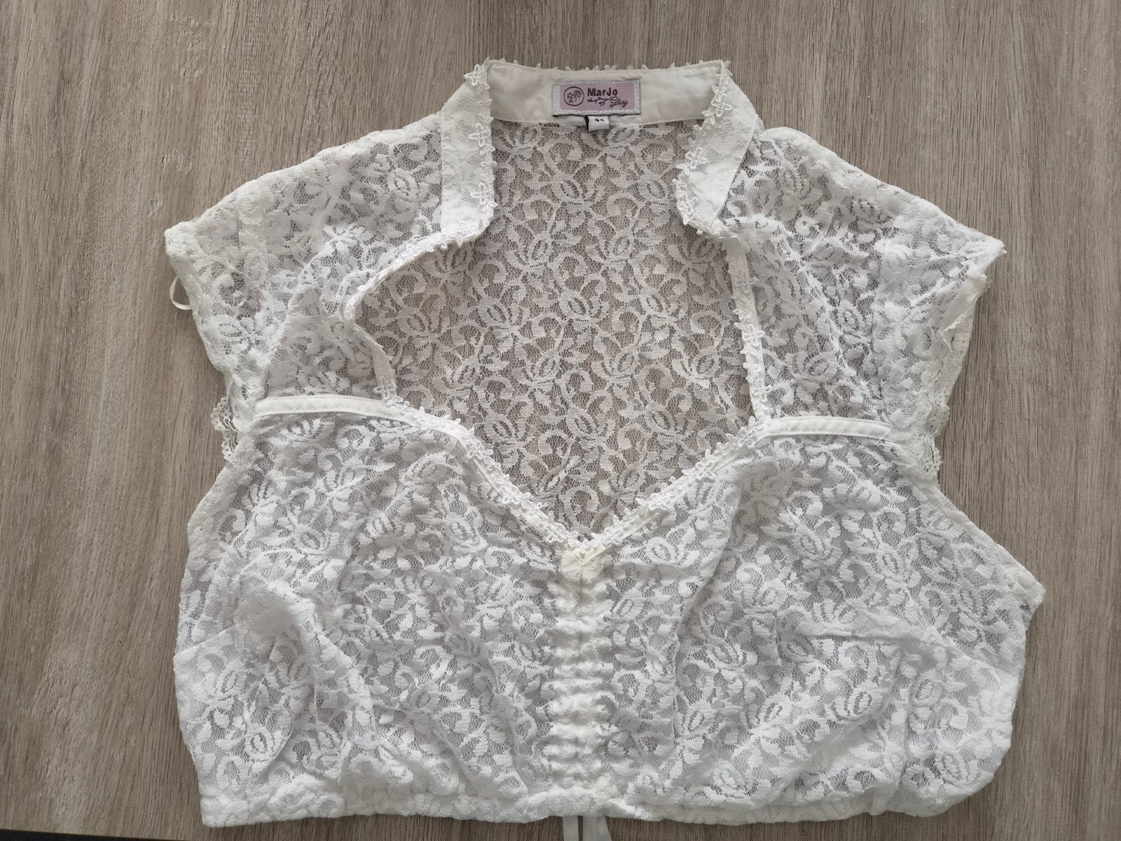 Dirndlblouse merk Marjo, Kleding | Dames, Marjo, Wit, Maat 42/44 (L), Ophalen of Verzenden
