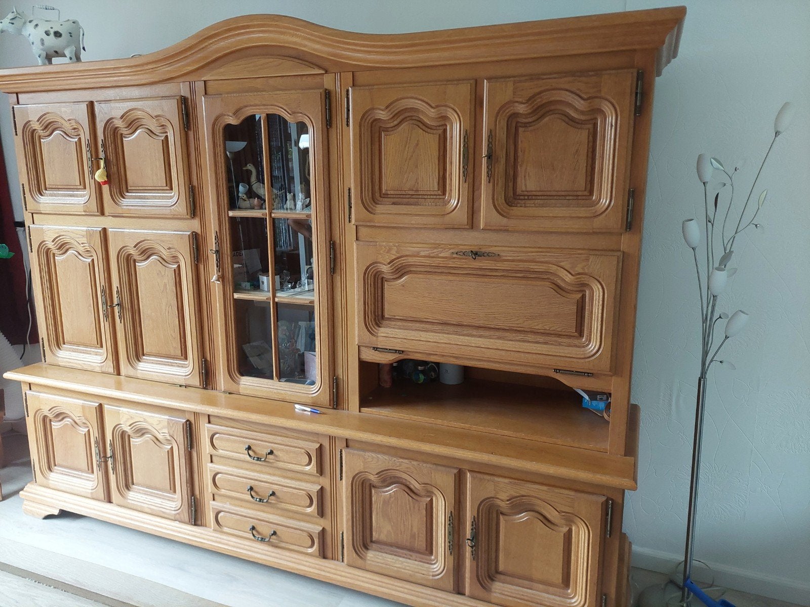 eiken kast, Ophalen, 250 tot 300 cm, Gebruikt, 200 cm of meer