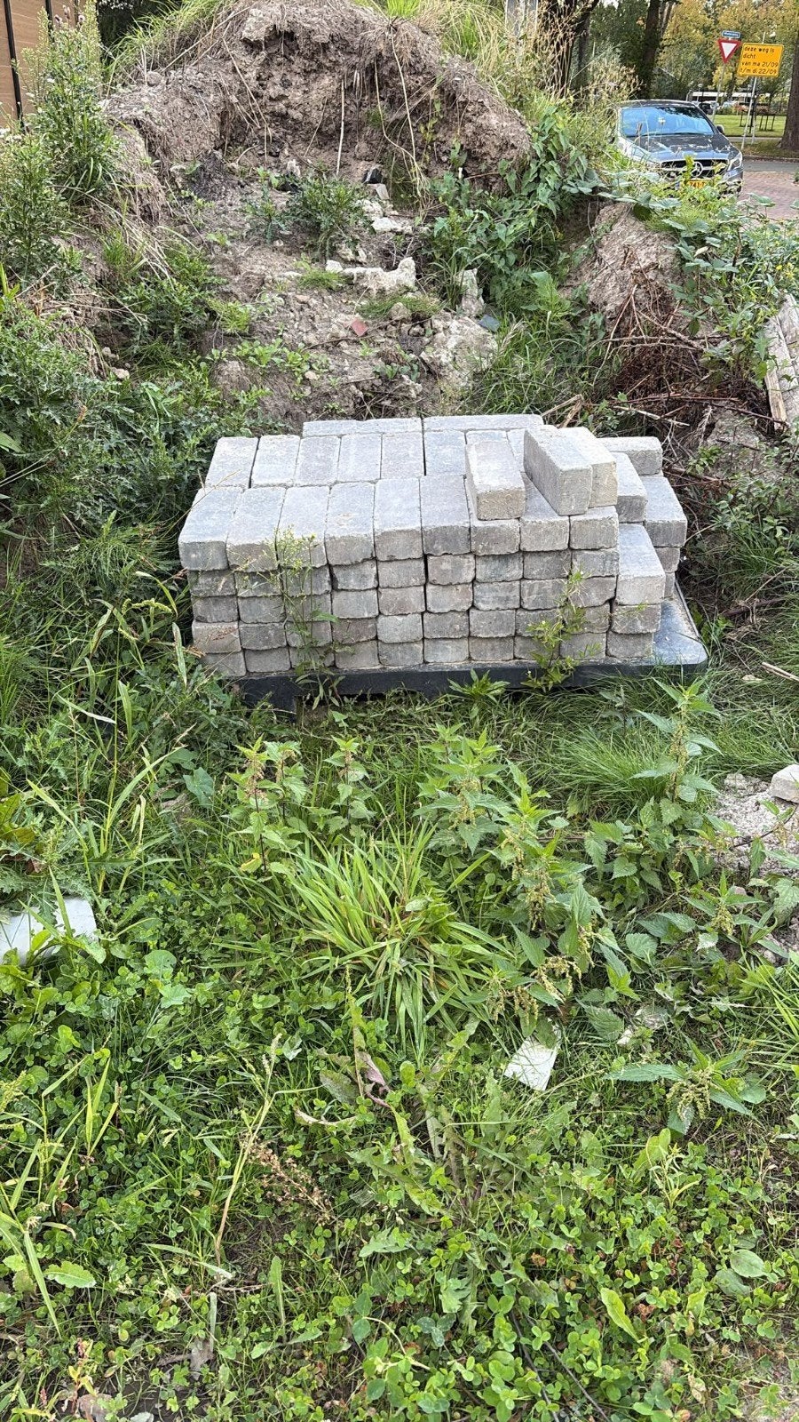 Gratis restant Longstone tuinstenen., Tuin en Terras, Ophalen, Beton, Klinkers