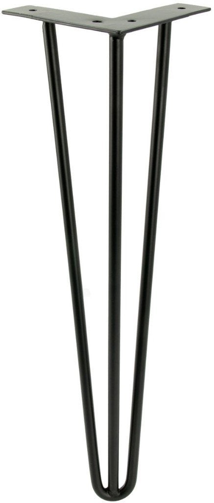 Hairpin tafelpoot 40 cm zwart Nieuw, Huis en Inrichting, Tafelpoot, Minder dan 50 cm, Vierkant, Nieuw