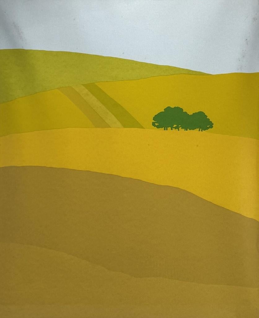 1453. Zeefdruk, Justine Nunoz - "Rollingdown I", ca. 1980, Ophalen of Verzenden