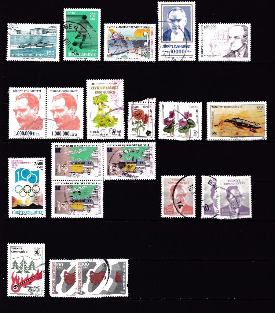 9990) Turkije ca 22x, Postzegels en Munten, Postzegels | Azië, Ophalen of Verzenden, Oost-Azië