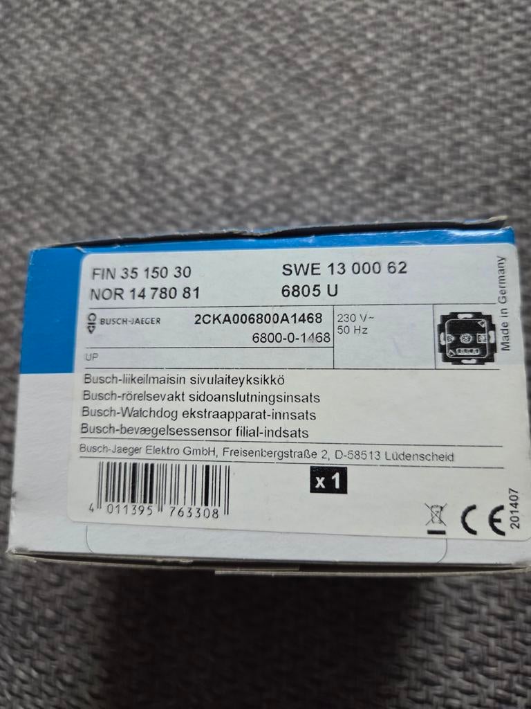 Busch-Jaeger 6805 U Nevenpost Sokkel Nieuw, Ophalen of Verzenden, Nieuw