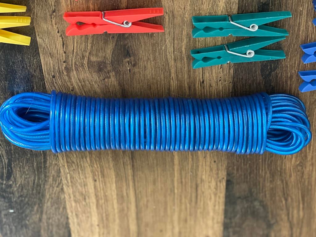 Wasknijpers en waslijn set - 33 stuks, Ophalen of Verzenden, Zo goed als nieuw
