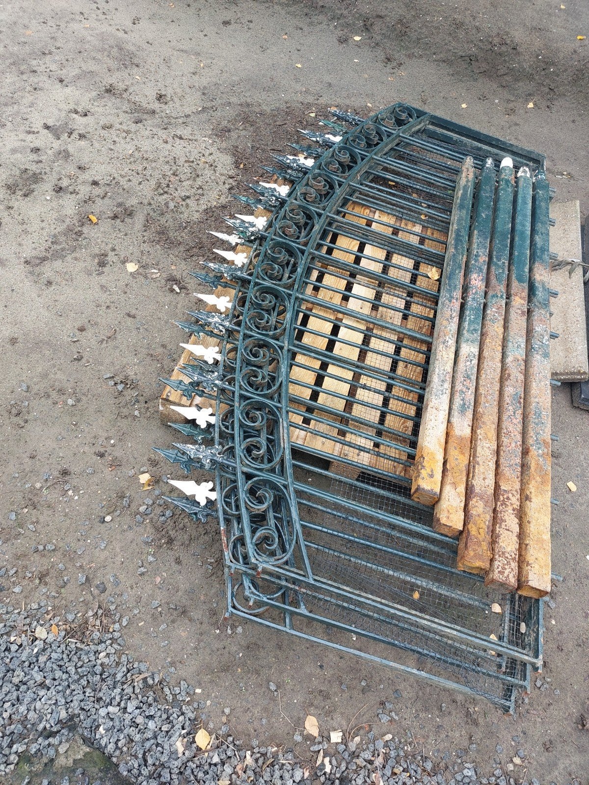 ZWAAR IJZEREN HEKWERK, Ophalen, Gebruikt, IJzer, Sierhekwerk