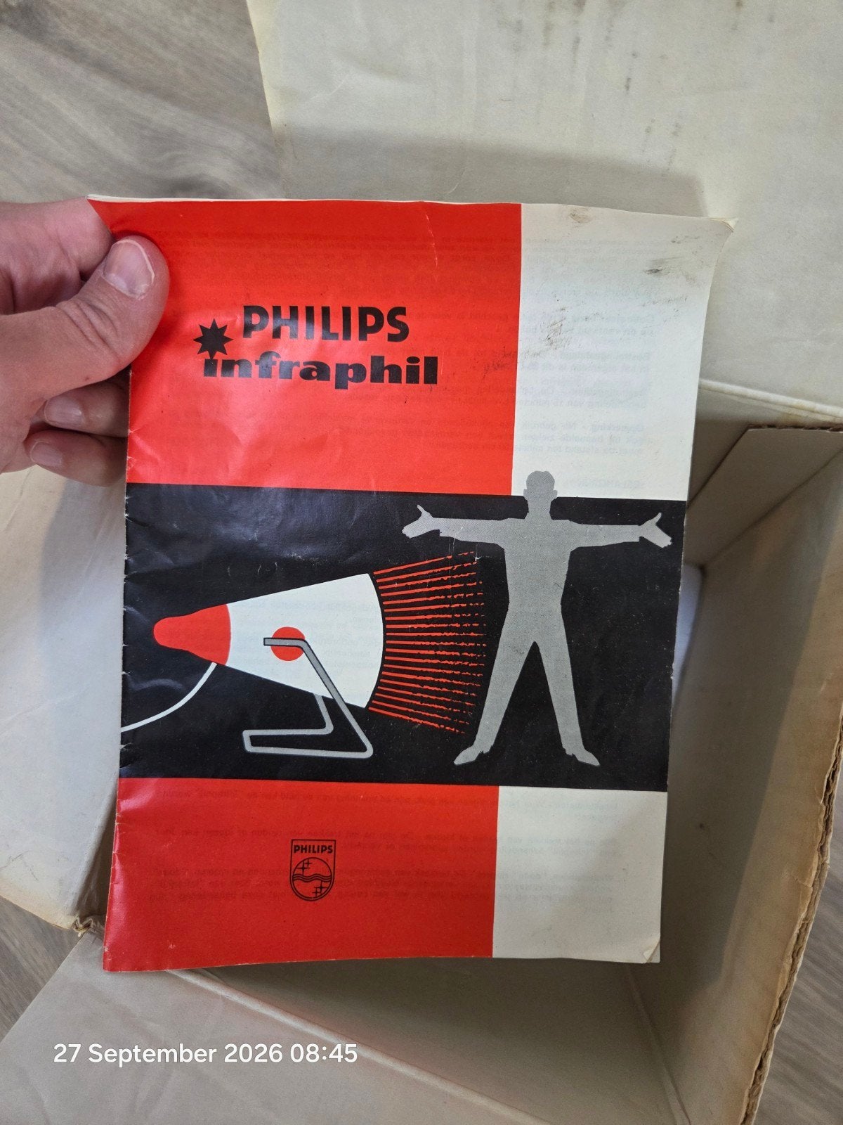 Vintage Philips Infraphil HP 3603 Infraroodlamp, Ophalen