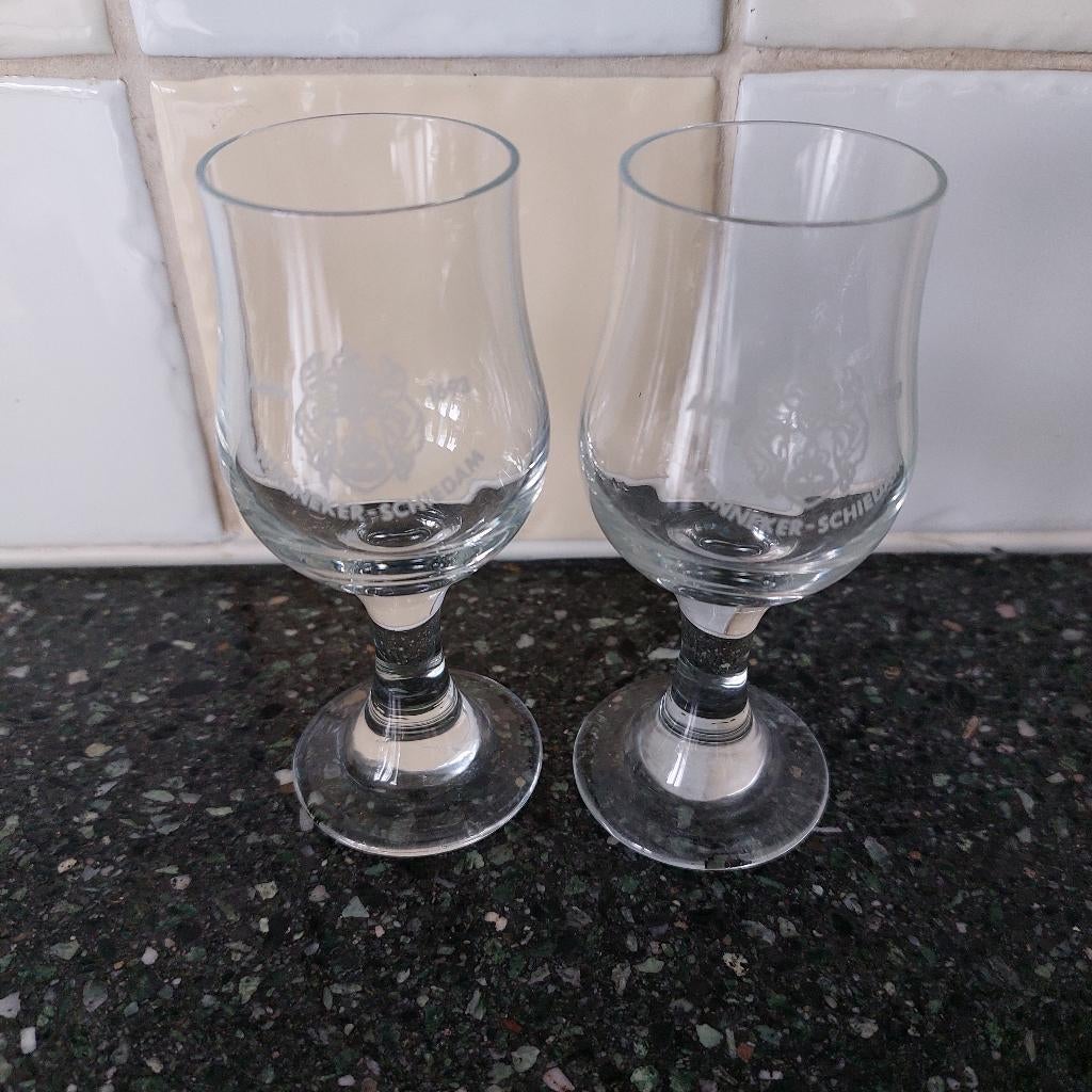 Wenneker Schiedam borrelglaasjes, Verzamelen, Ophalen of Verzenden, Zo goed als nieuw, Borrel- of Shotglas