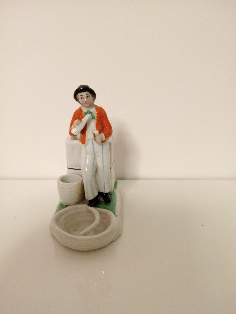 Oud luciferhouder beeldje ca.12x6x5cm, Ophalen