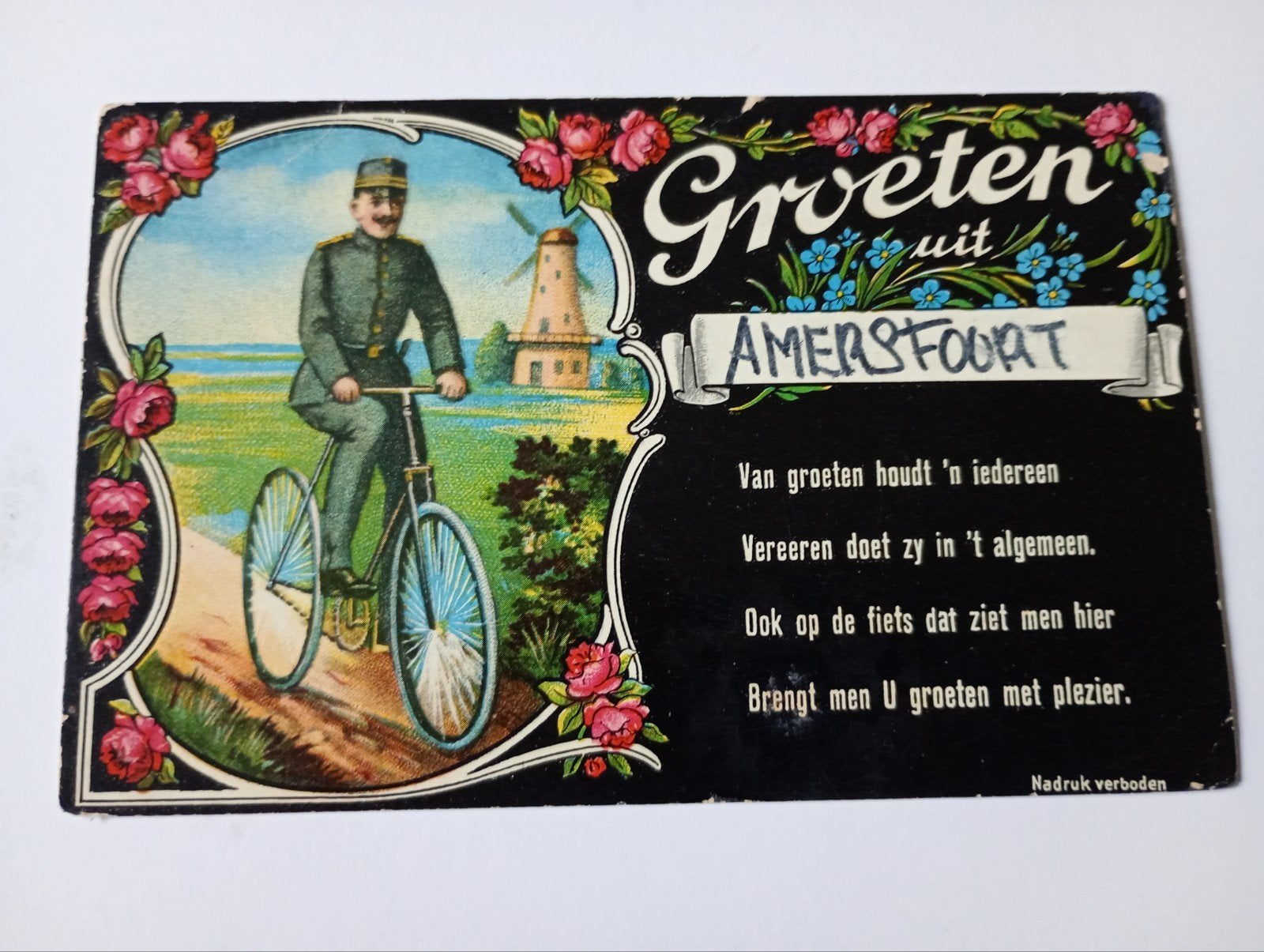 Fantasiekaart Groeten uit Amersfoort 1916, Ophalen of Verzenden, Voor 1920, Gelopen, Utrecht
