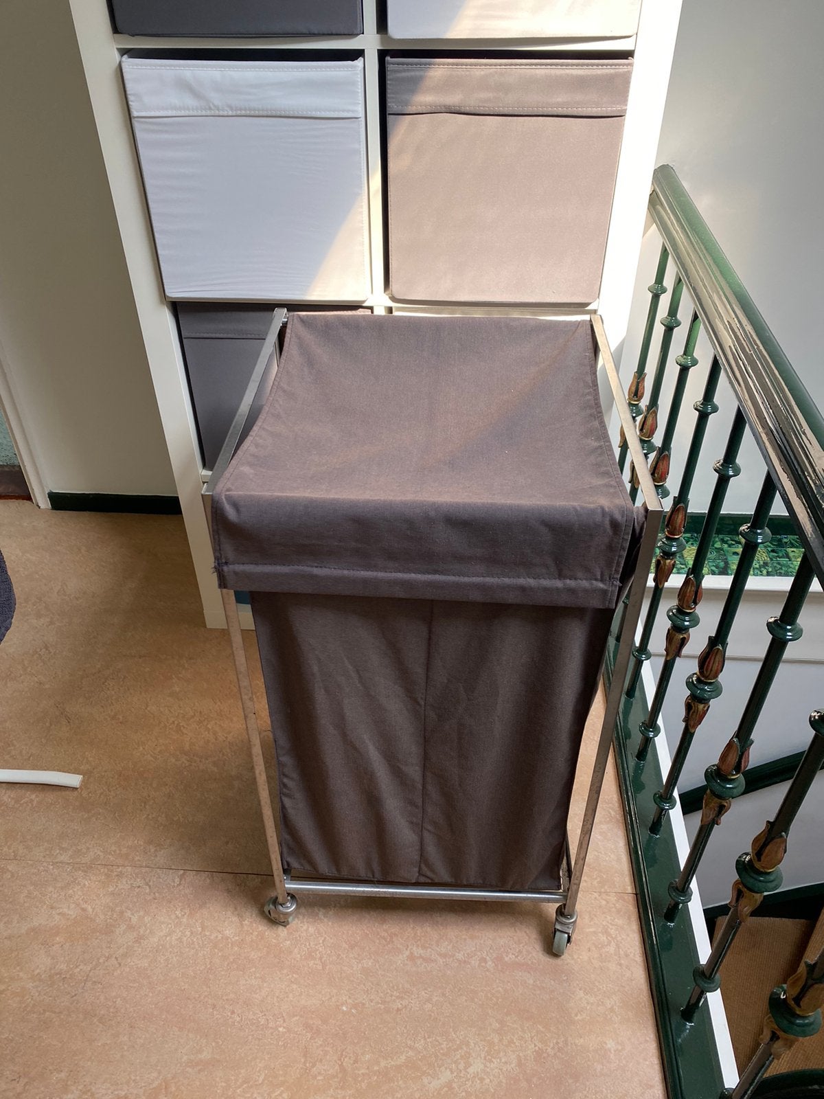 Ikea wasmand op wielen, Ophalen, Gebruikt, Zwart
