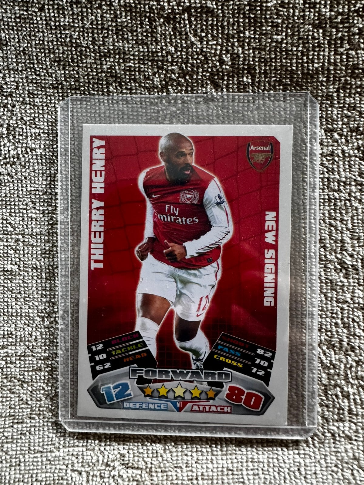 Thierry Henry Arsenal Match Attax, Ophalen of Verzenden, Zo goed als nieuw, Buitenlandse clubs, Shirt