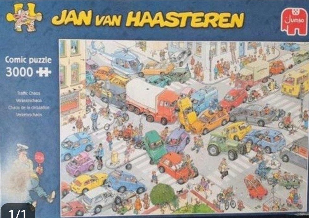 Een Jan van Haasteren puzzel met 3000 stukjes. Het is een co, Hobby en Vrije tijd, Denksport en Puzzels, Ophalen of Verzenden