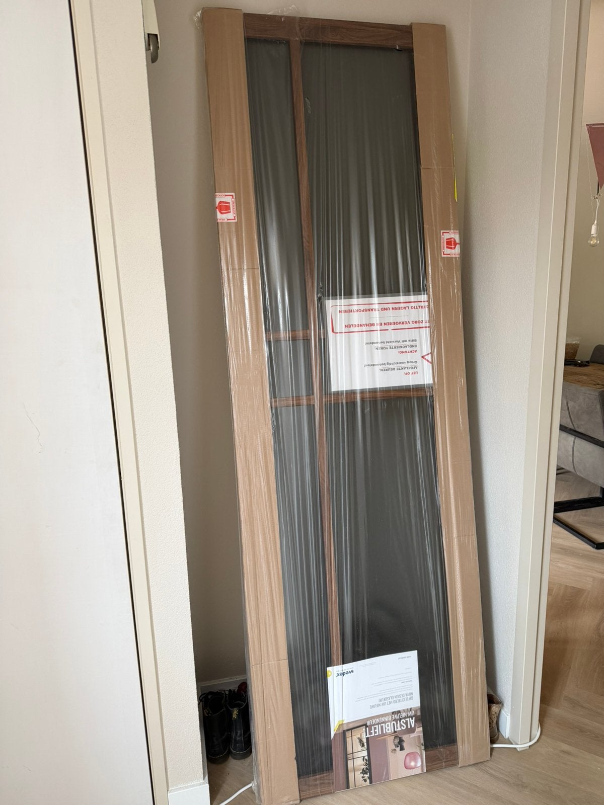 Svedex binnendeur met rookglas NDB905 Donker eiken, Ophalen, Minder dan 80 cm, 215 cm of meer, Binnendeur