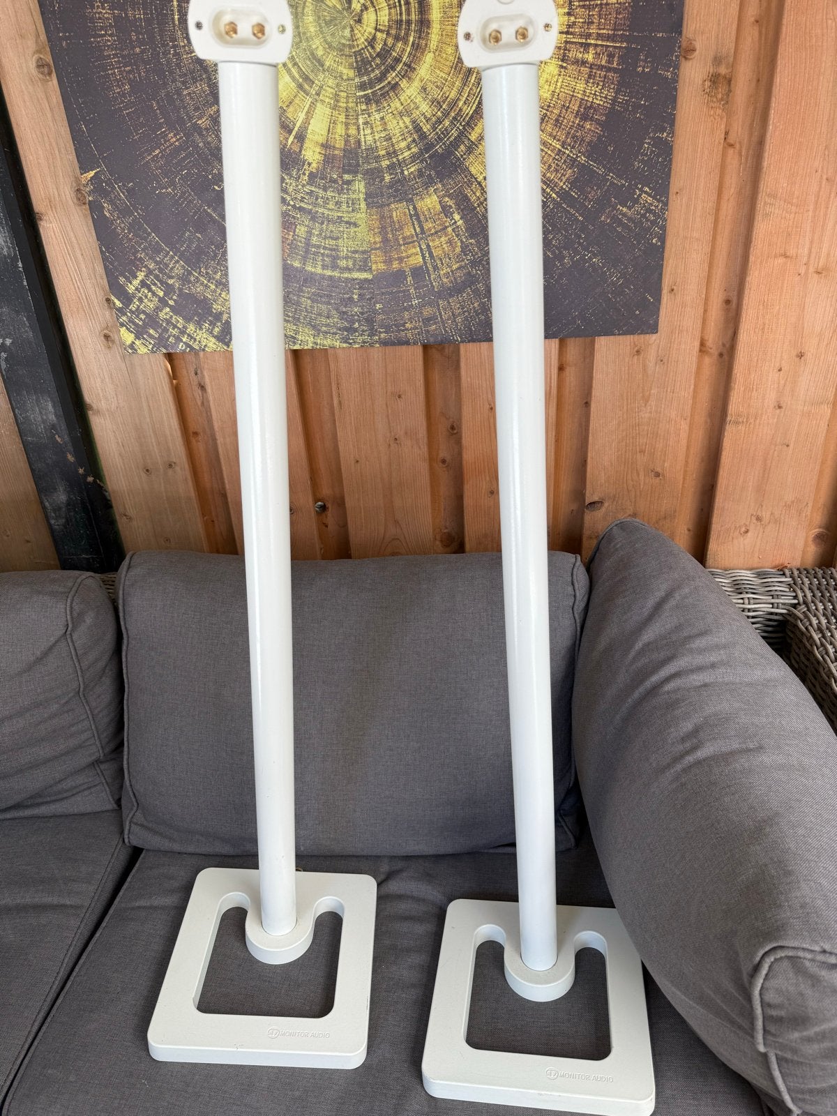 Opruiming! Monitor Audio Speaker Stands - Wit, Ophalen, Inclusief standaarden, Overige typen, Zo goed als nieuw