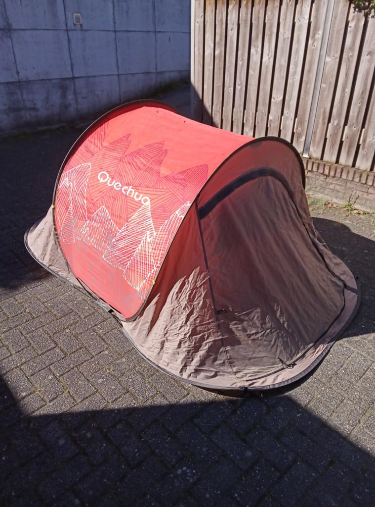 Quechua 2 Seconds pop-up tent voor 2 personen, Caravans en Kamperen, Ophalen
