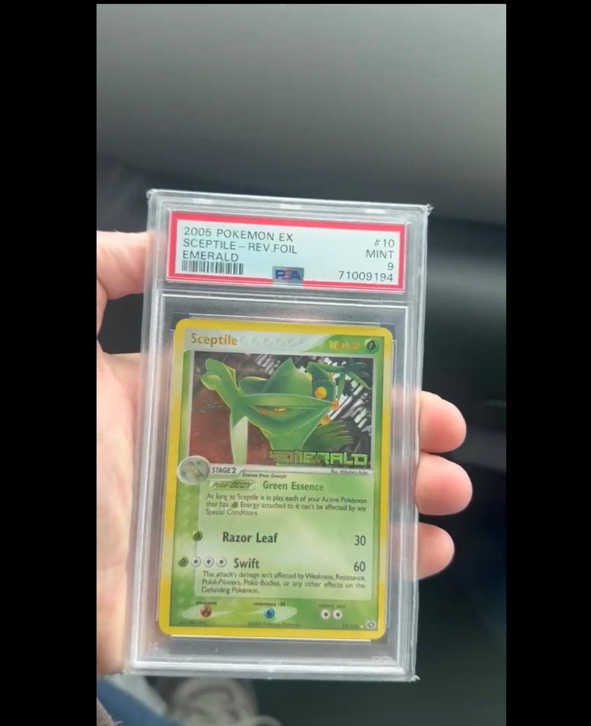 Sceptile revers holo psa 9 emerald 10/106, Ophalen of Verzenden, Zo goed als nieuw