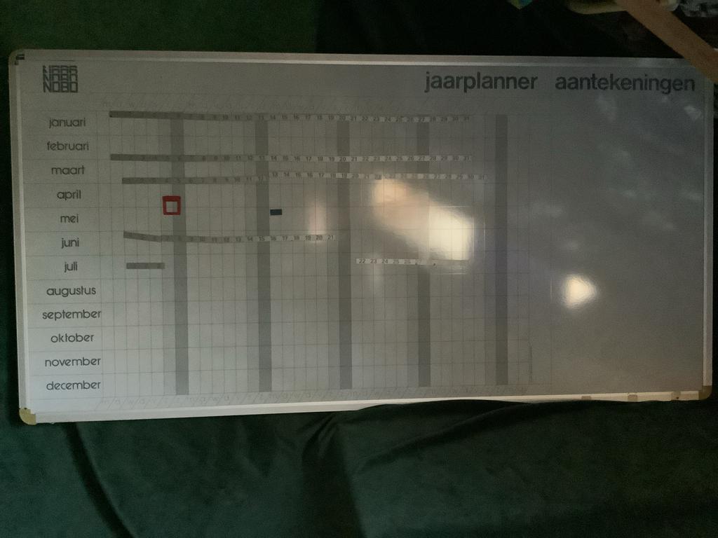 Jaarplanner met magneten, Ophalen, Maandkalender