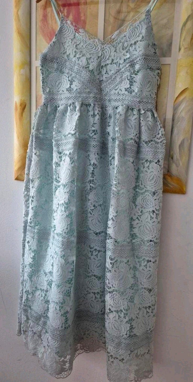 NIEUW YAS Yasfrio lange jurk kant M, Maat 38/40 (M), Blauw, Nieuw, Ophalen of Verzenden