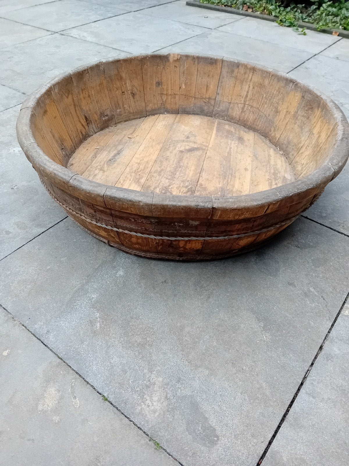 Mooie grote Olijfbak 62x17, Antiek en Kunst, Ophalen