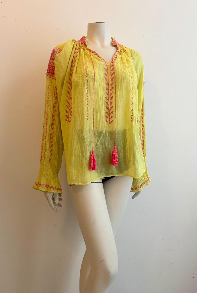 Antik Batik zomerblouse katoen 38, Kleding | Dames, Ophalen of Verzenden, Zo goed als nieuw, Maat 38/40 (M), Korte mouw