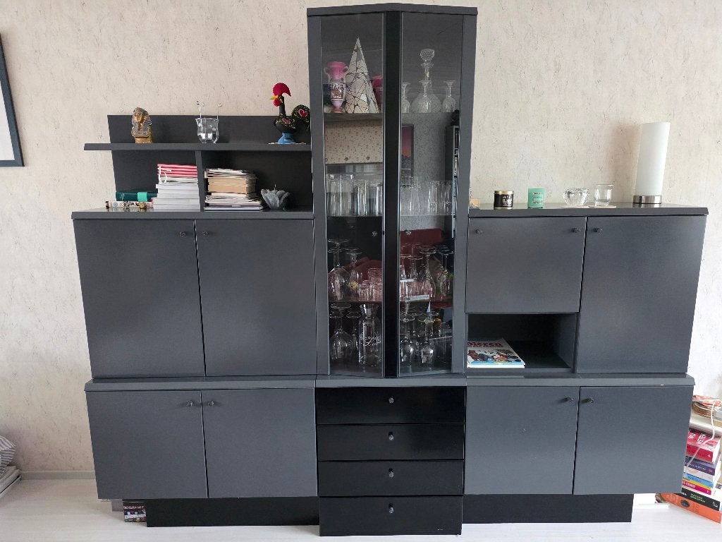 Grijze/zwarte kast - 240x207x41 cm, Huis en Inrichting, Ophalen, Gebruikt, Met deur(en), 200 cm of meer