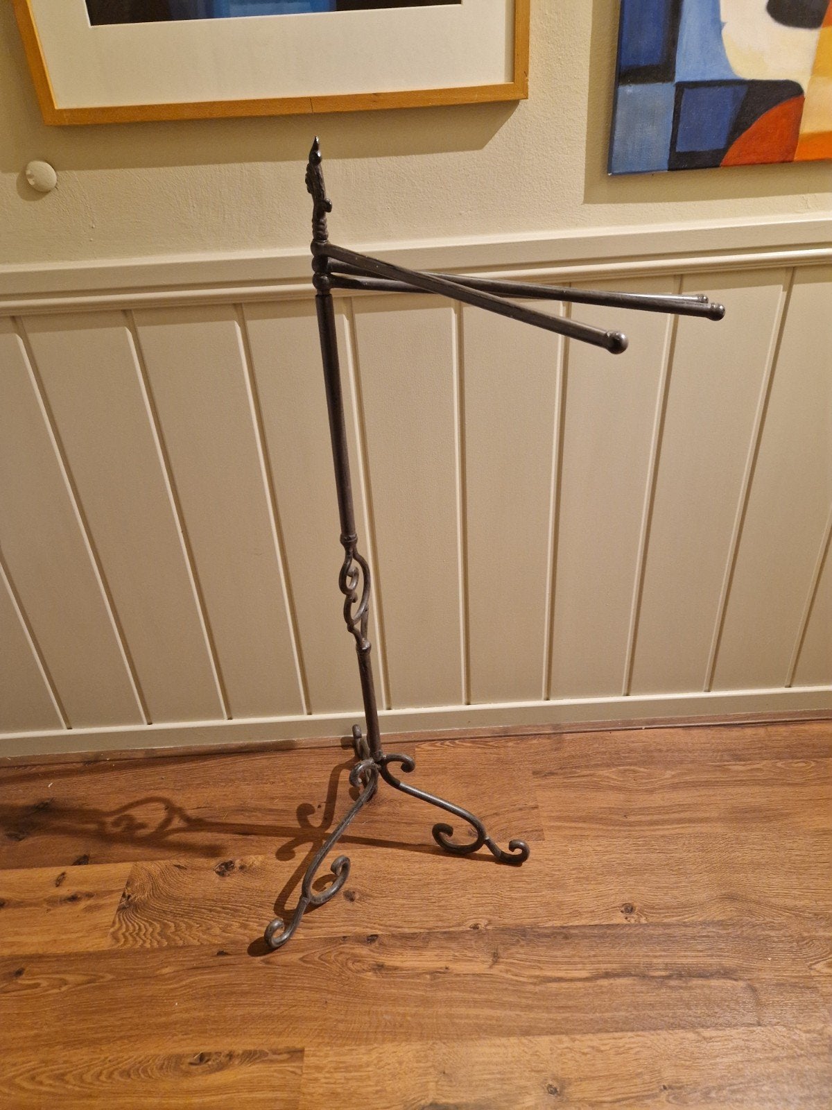 Vintage metalen handdoekrek - sierlijk en functioneel, Ophalen, Vintage, Metaal, Gebruikt