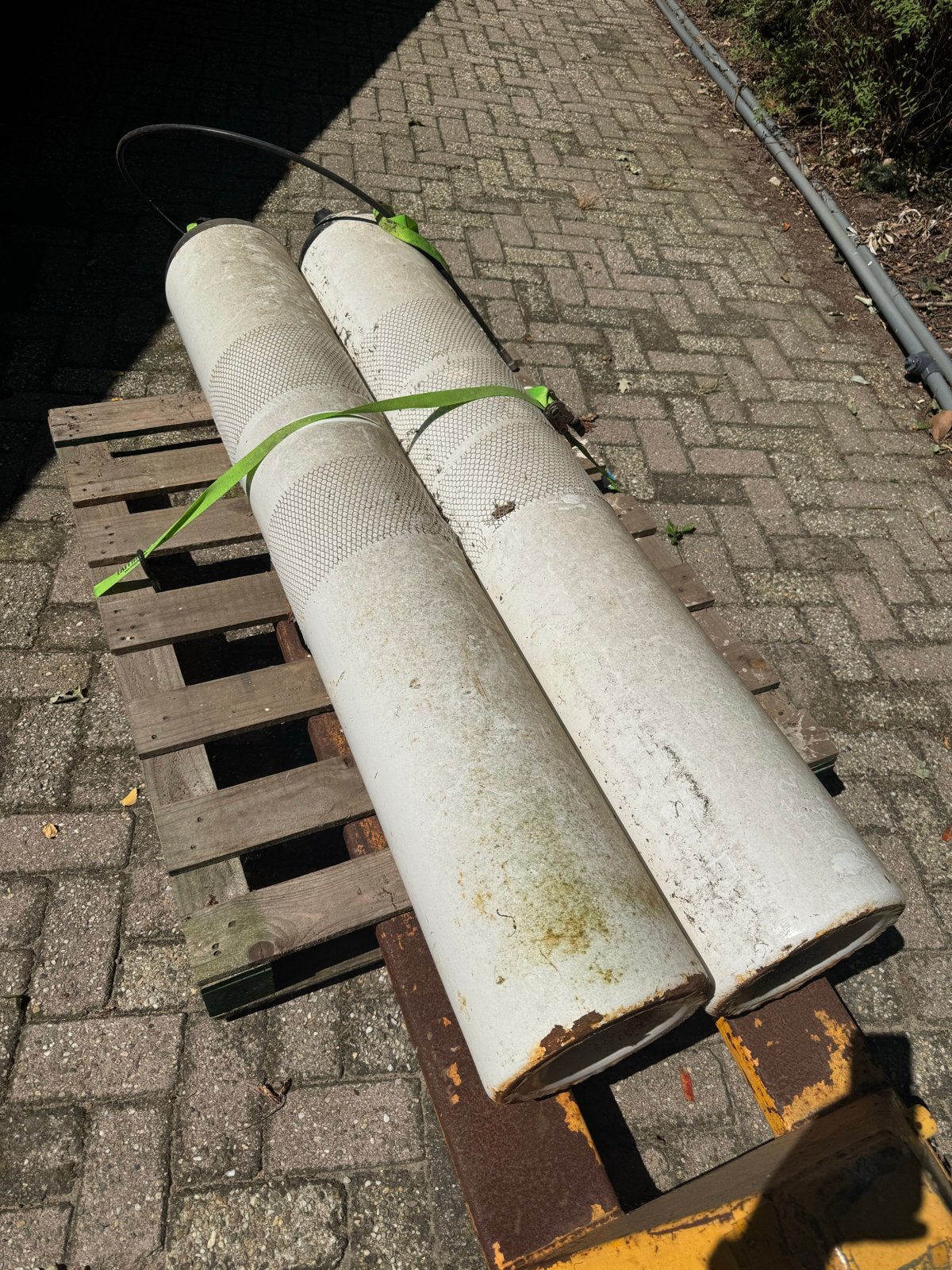 Lucht persflessen 300 bar  2 stuks bufferfles duik paintball, Watersport en Boten, Duiken, Ophalen, Gebruikt, Duikfles