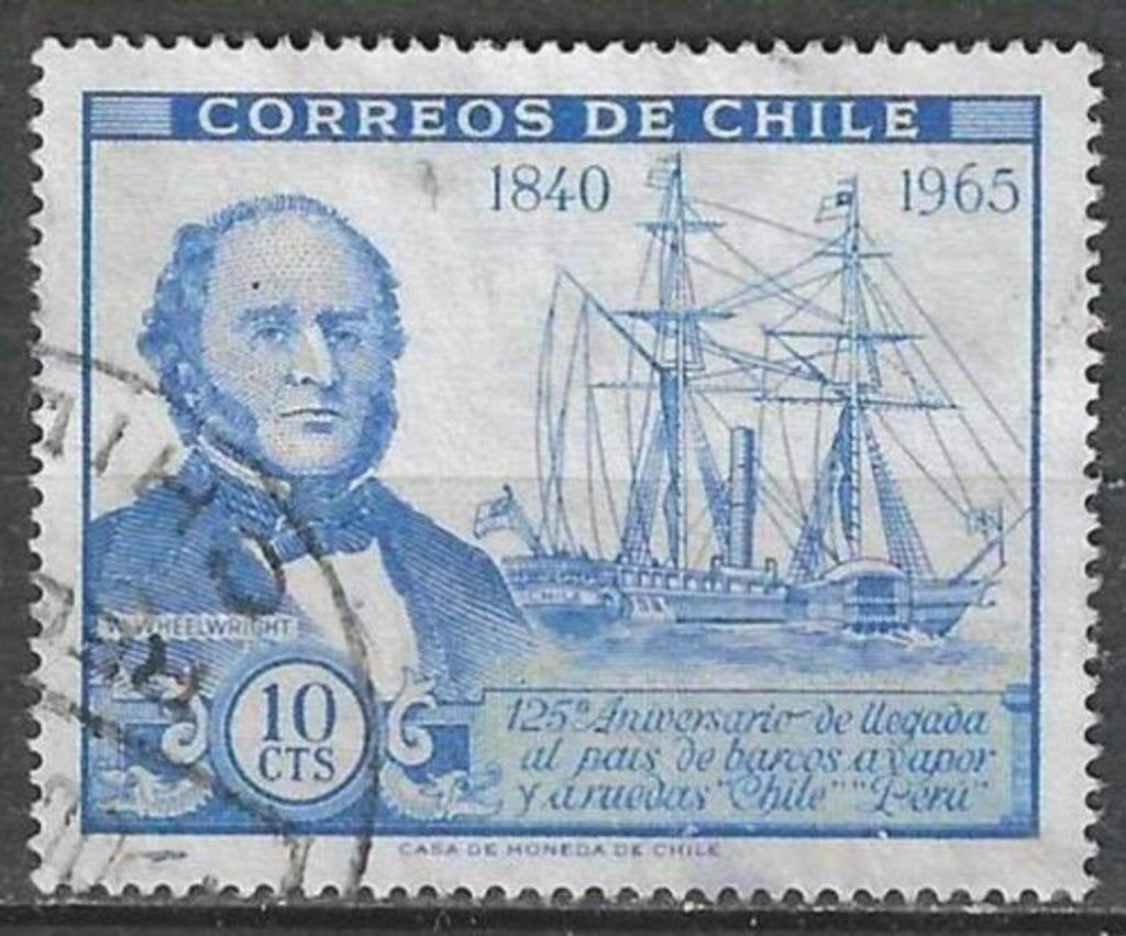 Chili 1966 - Yvert 313 - Boten Chili en Peru (ST), Verzenden, Gestempeld, Zuid-Amerika