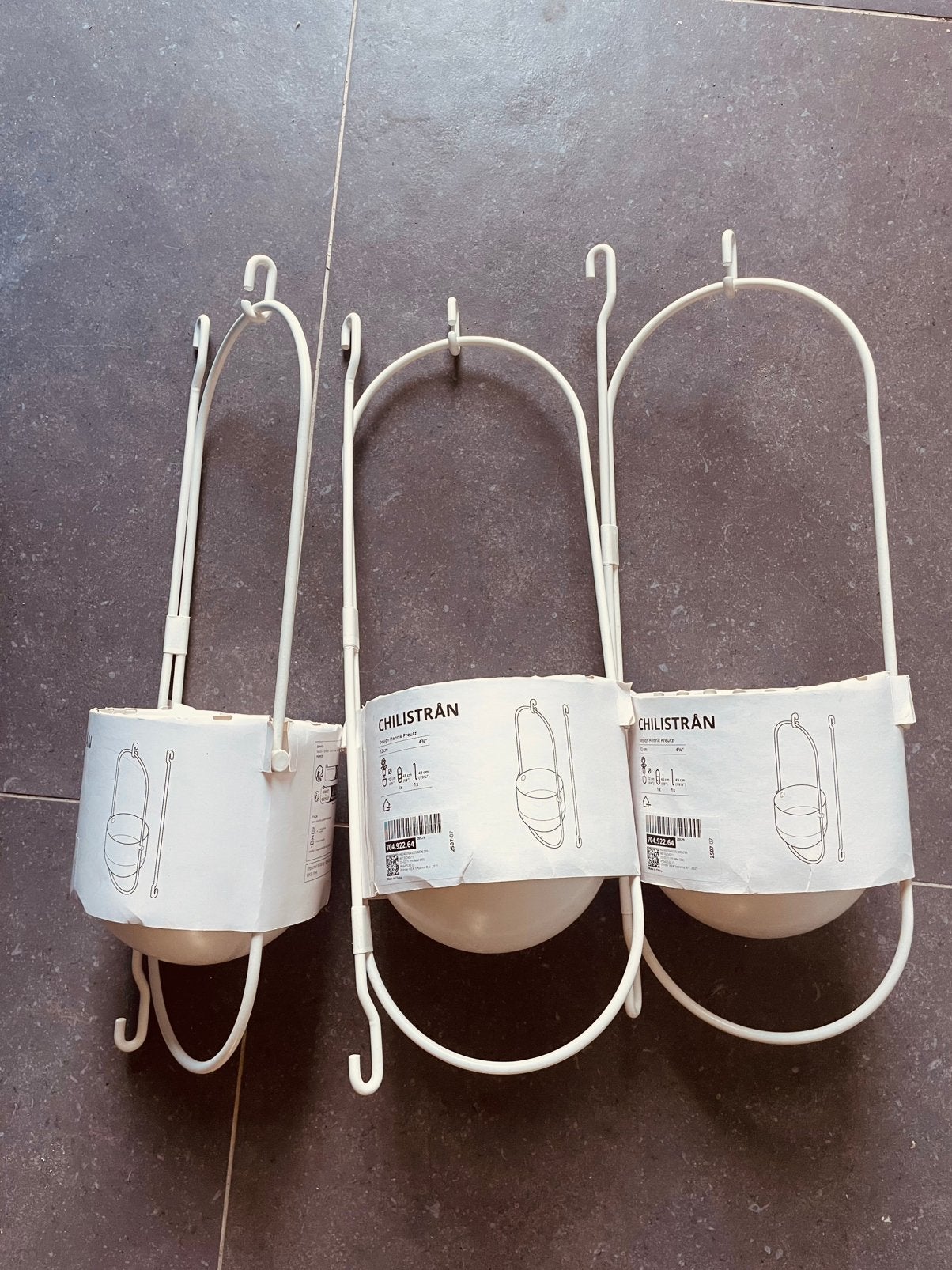 Chilustran hangpotten ikea - 3 stuks, Ophalen, Zo goed als nieuw, Overige materialen